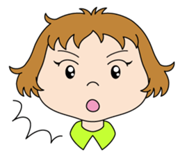 Girl of bobbed hair sticker #10176439