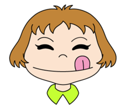 Girl of bobbed hair sticker #10176440