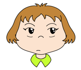 Girl of bobbed hair sticker #10176442