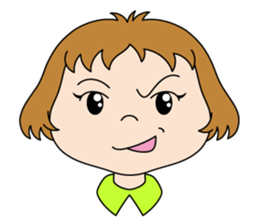 Girl of bobbed hair sticker #10176444