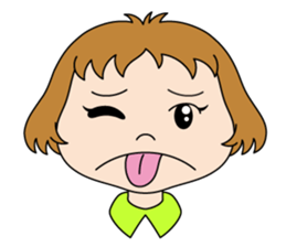 Girl of bobbed hair sticker #10176446