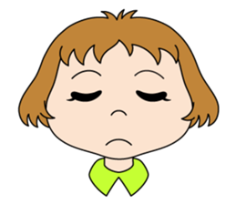 Girl of bobbed hair sticker #10176447