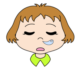 Girl of bobbed hair sticker #10176449