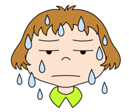 Girl of bobbed hair sticker #10176450