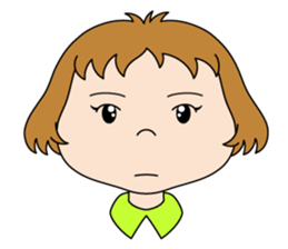 Girl of bobbed hair sticker #10176451