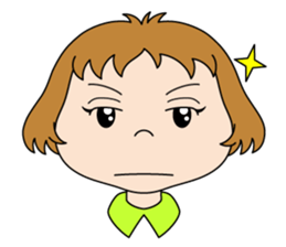 Girl of bobbed hair sticker #10176452