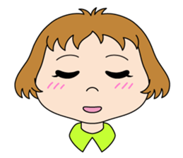 Girl of bobbed hair sticker #10176453