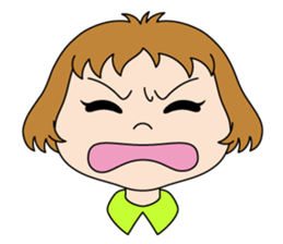 Girl of bobbed hair sticker #10176454