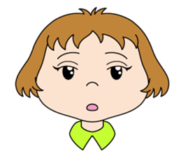 Girl of bobbed hair sticker #10176455