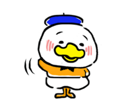 Beret duck sticker #10180038