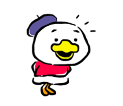 Beret duck sticker #10180041