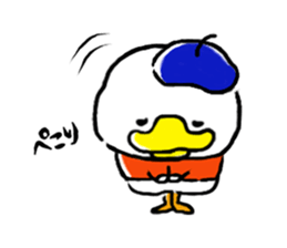 Beret duck sticker #10180055