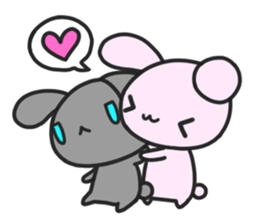 Two rabbit sticker #10181547