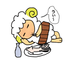 sheep speaks the Kansai dialect sticker #10182368