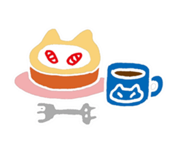 Cat plus Food sticker #10183165