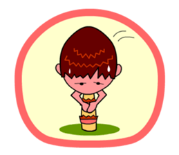 Horsetail girl sticker #10183986