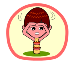 Horsetail girl sticker #10183990