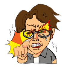 Eye-glasses Girl 's world sticker #10184269