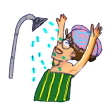 Eye-glasses Girl 's world sticker #10184277