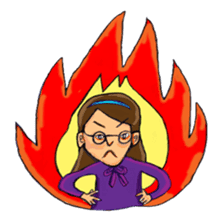 Eye-glasses Girl 's world sticker #10184284