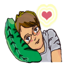 Eye-glasses Girl 's world sticker #10184285