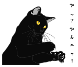 Glory of the Rial-based black cat sticker #10187601