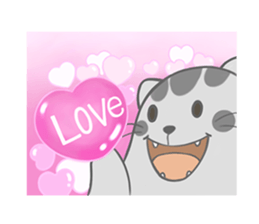 Happy cat Dudu Ver.2-Unrequited love sticker #10188376
