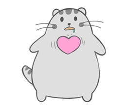 Happy cat Dudu Ver.2-Unrequited love sticker #10188392