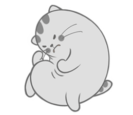 Happy cat Dudu Ver.2-Unrequited love sticker #10188398