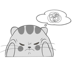 Happy cat Dudu Ver.2-Unrequited love sticker #10188409