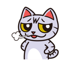 Sue of a tabby cat 2 sticker #10189139