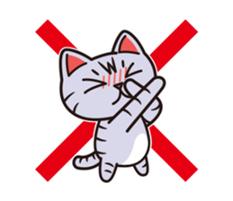Sue of a tabby cat 2 sticker #10189151