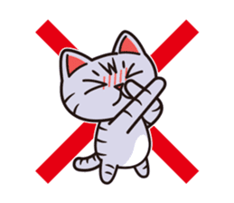 Sue of a tabby cat 2 sticker #10189151