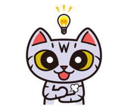 Sue of a tabby cat 2 sticker #10189169