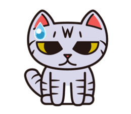 Sue of a tabby cat 2 sticker #10189172