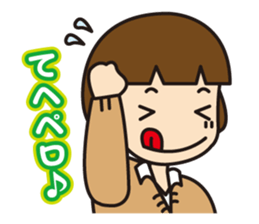 Cute high-school girls sticker #10190156