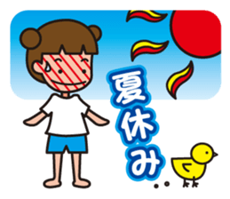 Cute high-school girls sticker #10190174