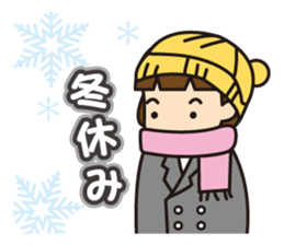 Cute high-school girls sticker #10190175