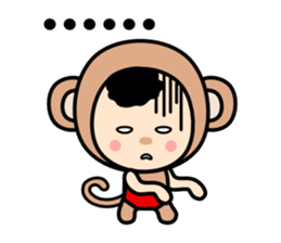 Lucky Monkey Red Pantie sticker #10190499