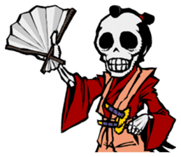 skeleton_samurai sticker #10191096