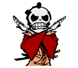 skeleton_samurai sticker #10191098