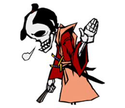 skeleton_samurai sticker #10191119