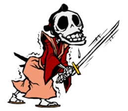 skeleton_samurai sticker #10191122