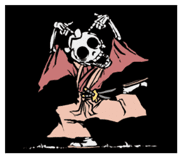 skeleton_samurai sticker #10191134