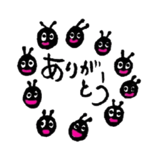 Greetings of the ant sticker #10191355