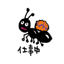 Greetings of the ant sticker #10191359
