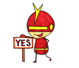 Kind_man vs evil glasses_man sticker #10191540