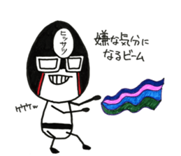 Kind_man vs evil glasses_man sticker #10191543