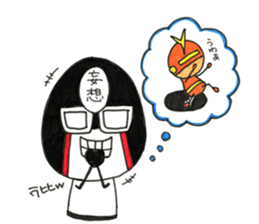 Kind_man vs evil glasses_man sticker #10191547