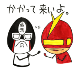 Kind_man vs evil glasses_man sticker #10191549